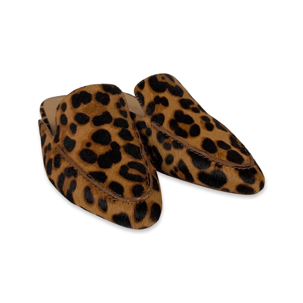 Madewell Frances Skimmer Mule Truffle Multi Leopard Print Slip Ons
